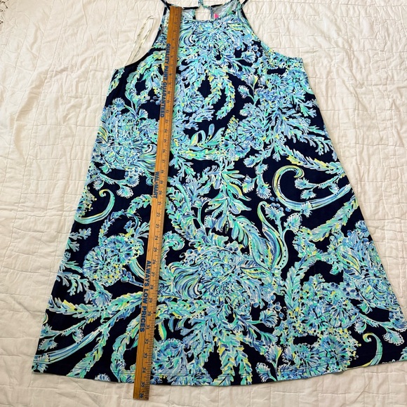 Lilly Pulitzer Pima Cotton Blue and Green Halter‎ Women’s Dress size Medium - Picture 11 of 16